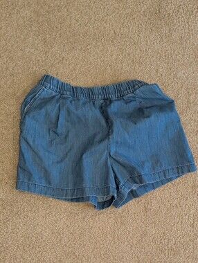 Uniqlo Light Blue High-Waist Women's Shorts, Size Small